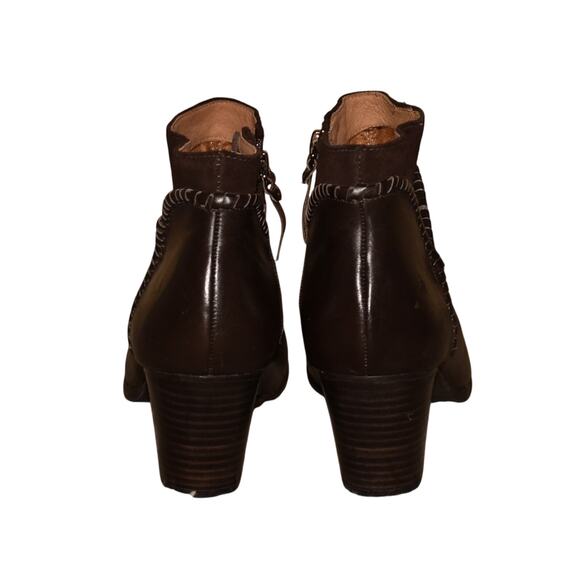 JACK‎ ROGERS $178 Dark Brown Leather Ankle Chandler Bootie Size 8.5 M - Picture 6 of 7